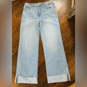 Light Blue Loft High Rise Wide Leg Jeans 28/6